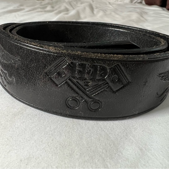 Vintage Harley Davidson leather belt sz L - Picture 4 of 6